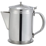Winco BS-64 - 64 oz Coffee Server with Cover, Stainless Steel