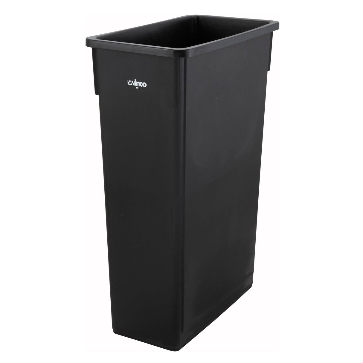 Winco PTC-23K - 23 Gallon Slender Trash Cans - Black
