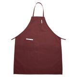 Winco BA-PBG - Full-Length Bib Apron with Pockets - Burgundy