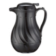 Winco VSW-64K - Swirl Pattern Push Button Insulated Beverage Server - Black, 64 oz