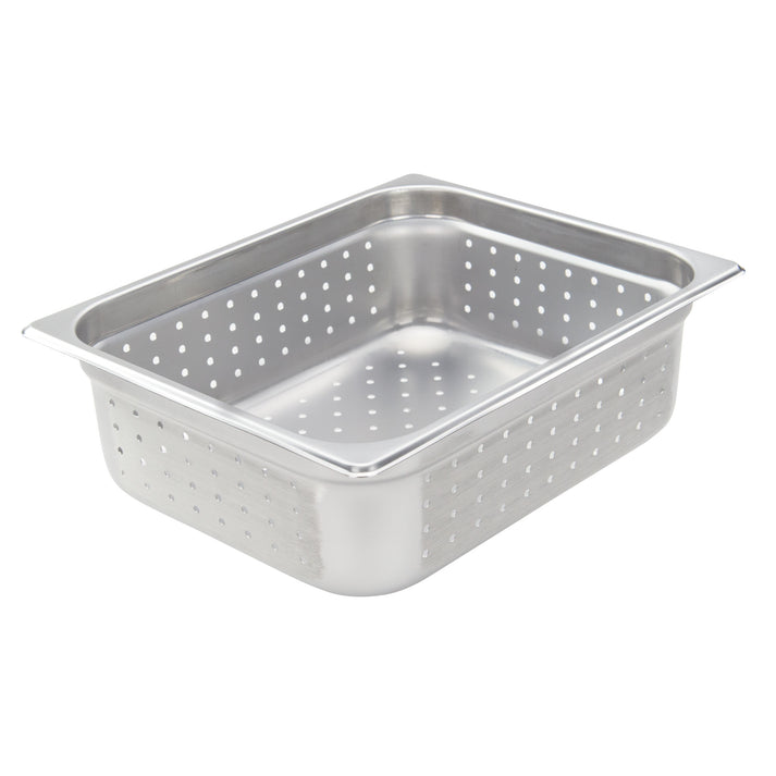 American Chef SP-204PF Steam Table Pan – Half Size, Perforated, 4" Deep, 18/8 Stainless Steel, NSF