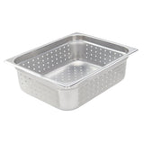 American Chef SP-204PF Steam Table Pan – Half Size, Perforated, 4" Deep, 18/8 Stainless Steel, NSF