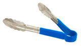 Omcan 80538 - 9" Heavy-Duty Utility Tongs with Blue Plastic Handle