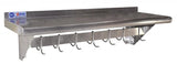 Omcan 12″ x 60″ Stainless Steel Pot Rack with Shelf