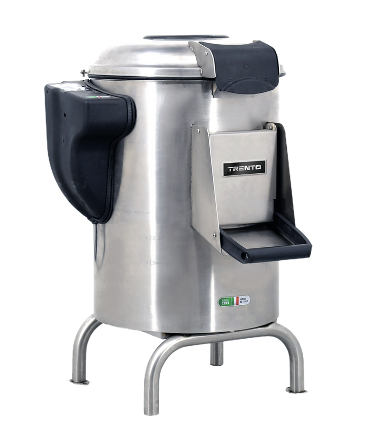 Trento 66 lbs. Potato Peeler with Microswitch and Floor Water Discharge – 220V, 1Ph, 1.2HP
