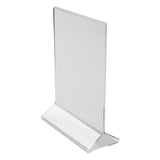 Winco ATCH-57 - Double-Sided Clear Acrylic Menu Stand - 5" x 7"