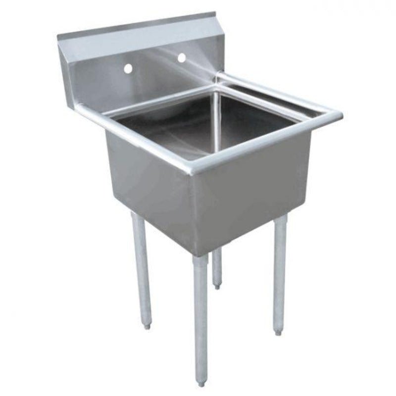 Omcan Canada One Compartment Corner Drain Pot Sink - VRS Restaurant Equipment & Supply Store