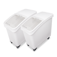 Omcan 80986 - 27 Gallon (102 Liter) Ingredient Bin with Sliding Lid and Scoop - Pack of 2