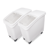 Omcan 80986 - 27 Gallon (102 Liter) Ingredient Bin with Sliding Lid and Scoop - Pack of 2