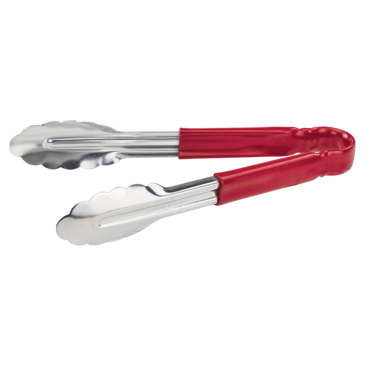 Winco UT-9HP-R - Heavy-Duty Utility Tongs with Plastic Handle - 9", Red