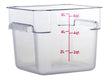 Omcan 80168 - 6 qt Polycarbonate Clear Square Food Storage Container
