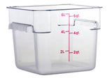 Omcan 80168 - 6 qt Polycarbonate Clear Square Food Storage Container