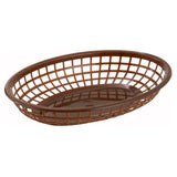 Winco PFB-10B - Oval Fast Food Basket, 9-1/2" x 5" x 2" - Brown