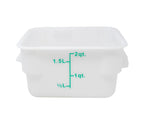 Omcan 2 QT White Square Food Storage Container
