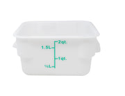 Omcan 2 QT White Square Food Storage Container