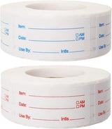 2 Rolls Freezer Labels, 1000 Removable Food Storage Stickers, 1 x 2 Inch