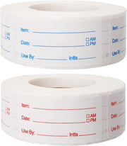 2 Rolls Freezer Labels, 1000 Removable Food Storage Stickers, 1 x 2 Inch