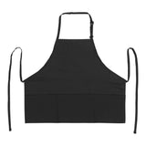 Winco BA-2724K - Mid-Length Bib Apron with 3-Pockets - Black