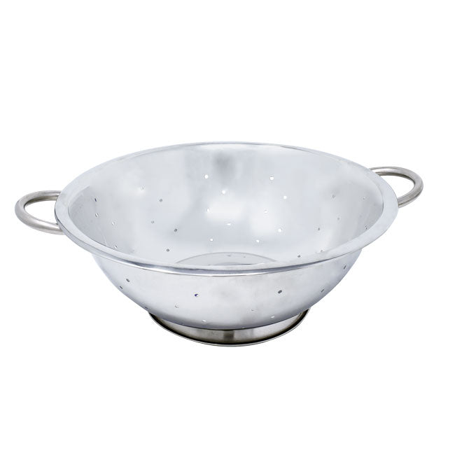 Omcan 14 QT Stainless Steel Colander with Base and Handles