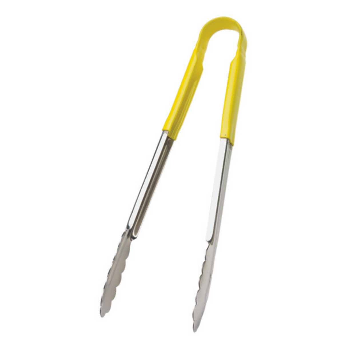 Browne 5513YL Yellow Colour-Coded Tongs, 16 in, Stainless Steel - product image