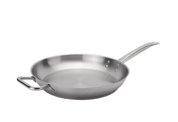 Browne 5734052 Stainless Steel Fry Pan with Helper Handle - VRS Restaurant Equipment & Supply Store