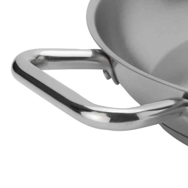 Browne 5734054 Stainless Steel Fry Pan with Helper Handle