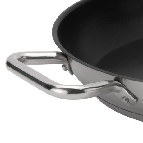 Browne 5734064 Stainless Steel Fry Pan with Helper Handle