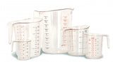 Omcan Clear Polycarbonate Measuring Cups – 5 pcs / set