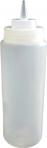 Omcan 40476 - 32 oz Clear Vinegar Condiment Squeeze Bottle - BPA Free