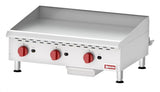 Omcan 43731 - Elite 36″ Countertop Gas Griddle 3 Burner with Manual Control, 90,000 BTU