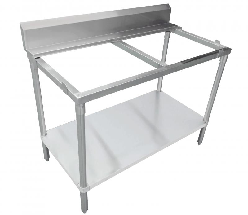 Omcan 41279 - 30" x 60" Solid Poly Top Table with 6" Backsplash