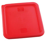 Omcan Red Polyethylene Lid for 6 / 8 QT Polycarbonate Square Storage Containers