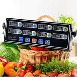 Kitchen Timers for Cooking, 8 Channel Commercial Kitchen Timer Restaurant Digital Timer Clock Stainless Steel LED Timer with Reminder Function Loud Alarm Adjustable Volume