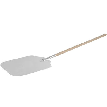 Sagetra Pizza Peel Aluminum 12 x 14" Overall Length 52" With Wood Handle - 621452