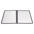 Winco PMCD-9K - Book-Fold Double Panel Menu Cover - Black, 9-3/8 x 12-1/8