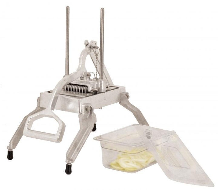 Omcan Countertop Vertical Fruit and Vegetable Slicer with 1/4″ Cutter Blade