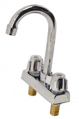 Omcan 39787 - Deck Mounted Sink Faucet with 3.5″ Goose Neck Spout Faucet for Drop in Sinks