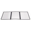 Winco PMCT-9K - Tri-Fold Triple Panel Menu Cover, 9-1/2" x 12-1/8" - Black