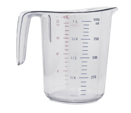Omcan 1 QT / 1000 ml Clear Polycarbonate Measuring Cup