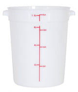 Omcan 80210 - 8 qt Polypropylene White Round Food Storage Container