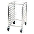 Winco ALRK-10BK - 10-Tier End-Load Sheet Pan Rack with Brakes - 3" Spacing
