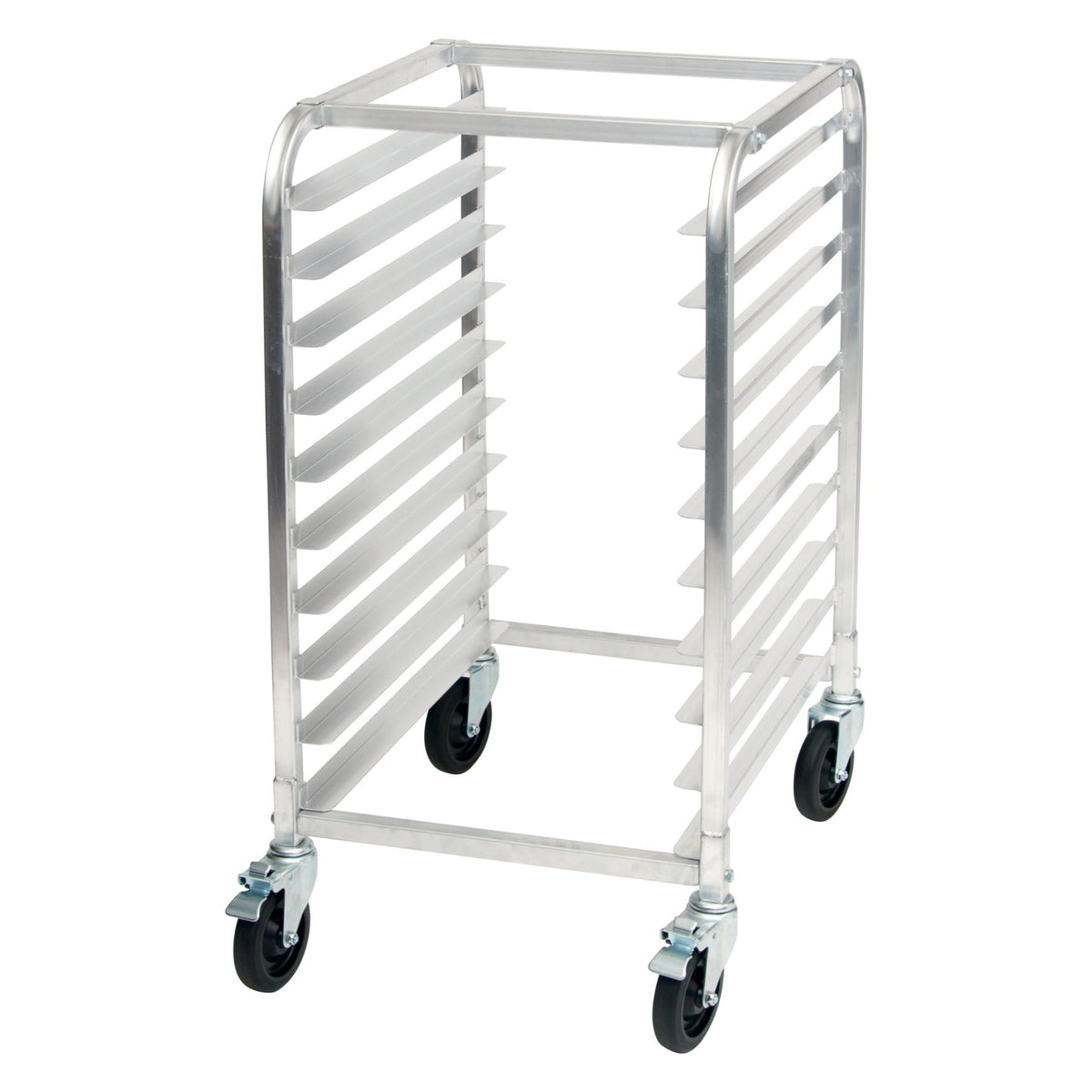 Winco ALRK-10BK - 10-Tier End-Load Sheet Pan Rack with Brakes - 3" Spacing