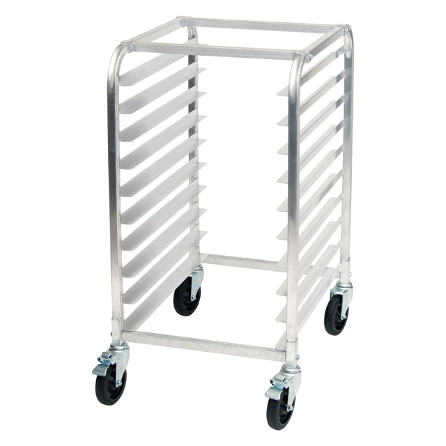 Winco ALRK-10BK - 10-Tier End-Load Sheet Pan Rack with Brakes - 3" Spacing
