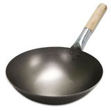 Sagetra Chinese Wok, Carbon Steel, Wood Handle 16" 403mm - 693316