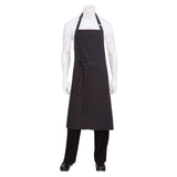 Chef Works 40"L x 39"W Rockford Chefs Bib Apron With Adjustable Metal Neck Buckle - ABCKV003-SGY-0