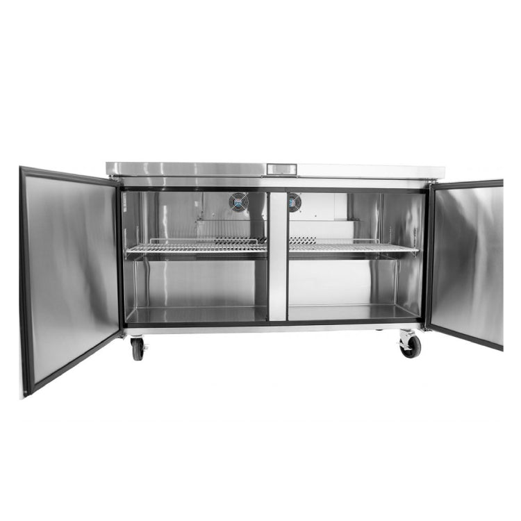 Atosa 60″ Undercounter Freezer Two Door - MGF8407GR - VRS Restaurant Equipment & Supply Store