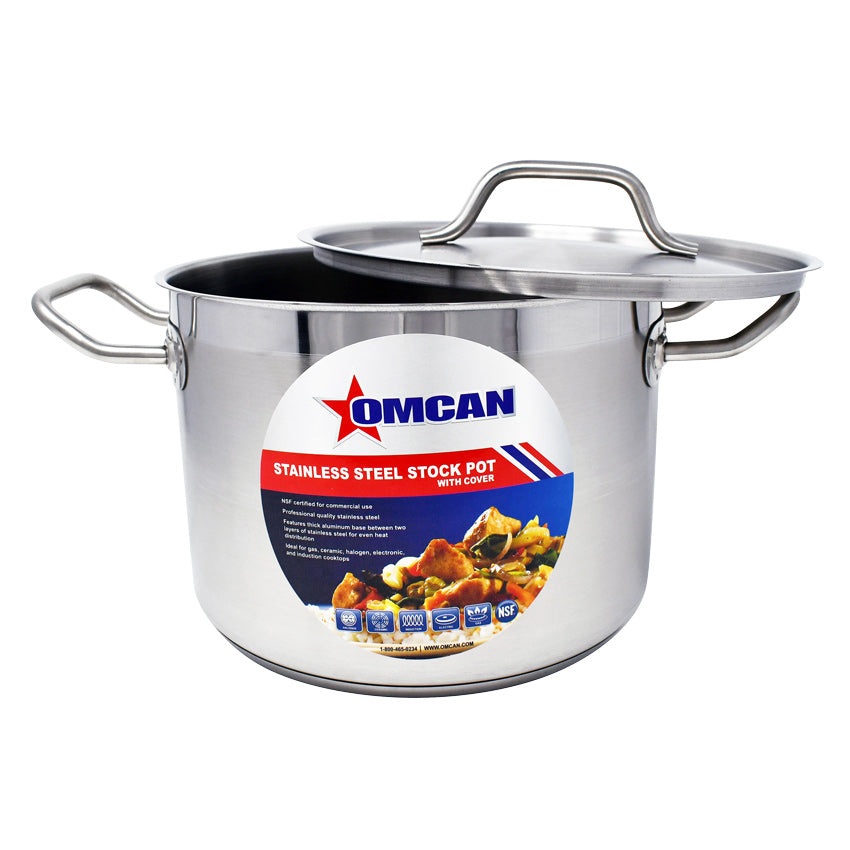 Omcan 80437 - 8 qt Stainless Steel Stock Pot with Lid