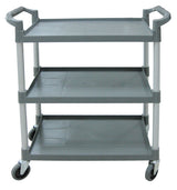 Omcan Gray Plastic Bussing Cart with Shelving Size of 31″ x 20″