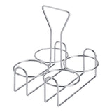 Winco WH-9 - Chrome Plated 4-Ring Condiment Jar Rack