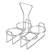 Winco WH-9 - Chrome Plated 4-Ring Condiment Jar Rack